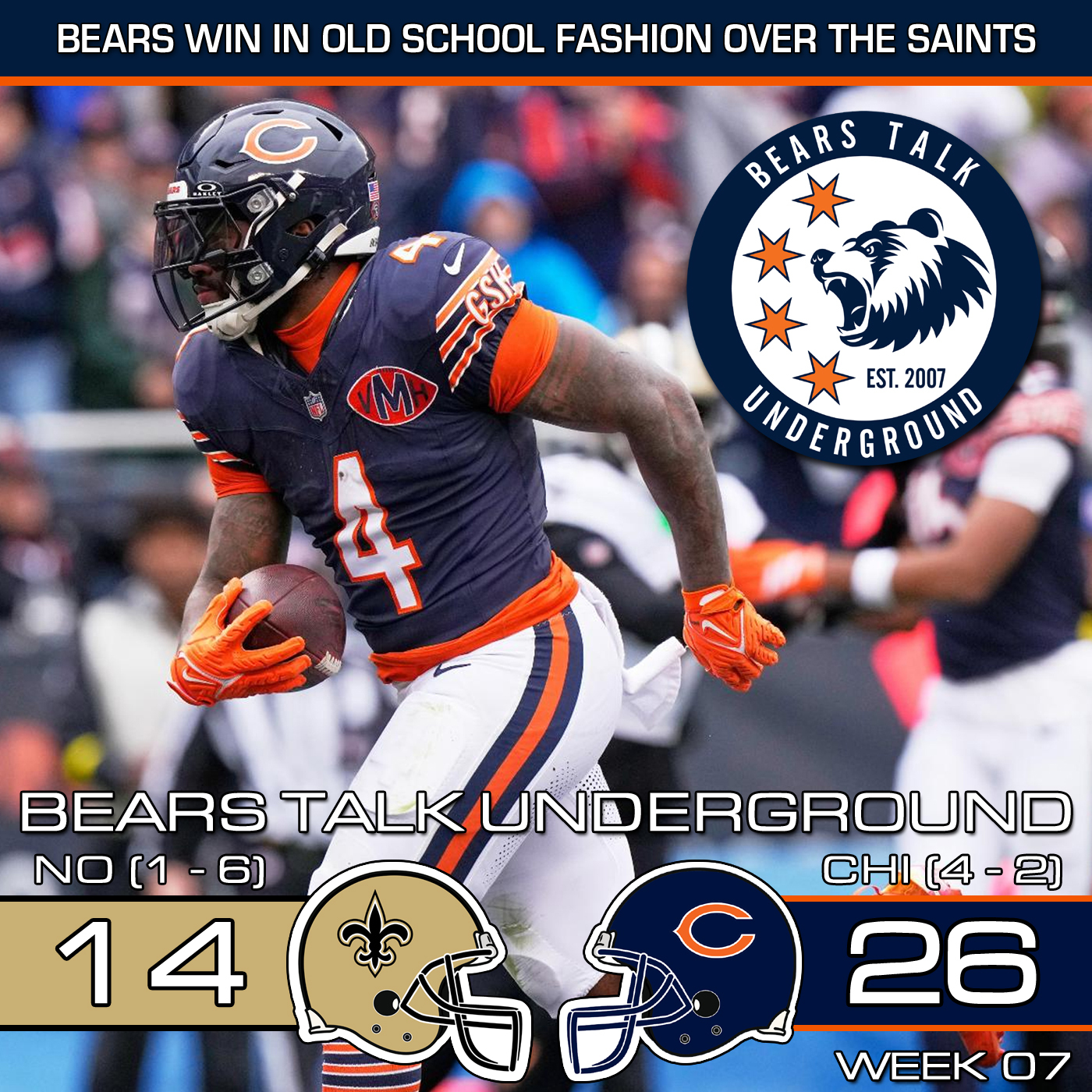 Week Seven Review - Run Game and Defense Lead Bears to 4th Straight Win
