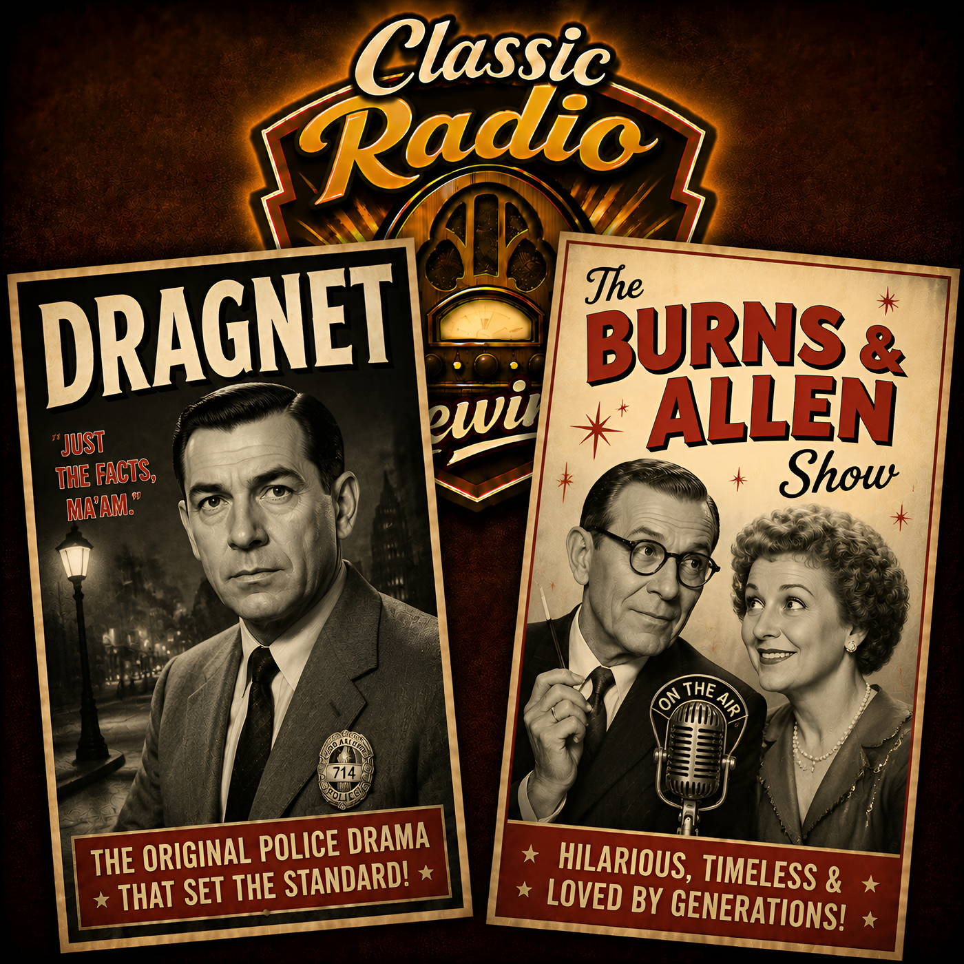 Dragnet / The Burns & Allen Show (Old Time Radio Variety)