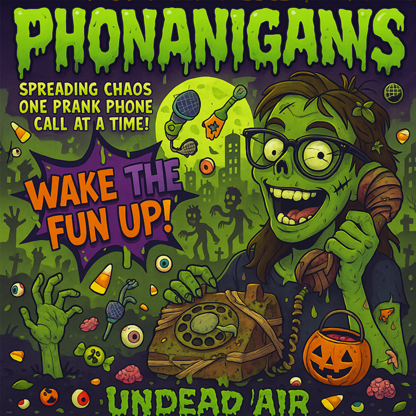 ITS DJ DEMON & MC MONSTER MASH! We're calling Julie who works at a pumpkin patch to see if our brother sister rap group can sing to the kiddos! FULL SIZE BARS! FULL SIZE BARS!