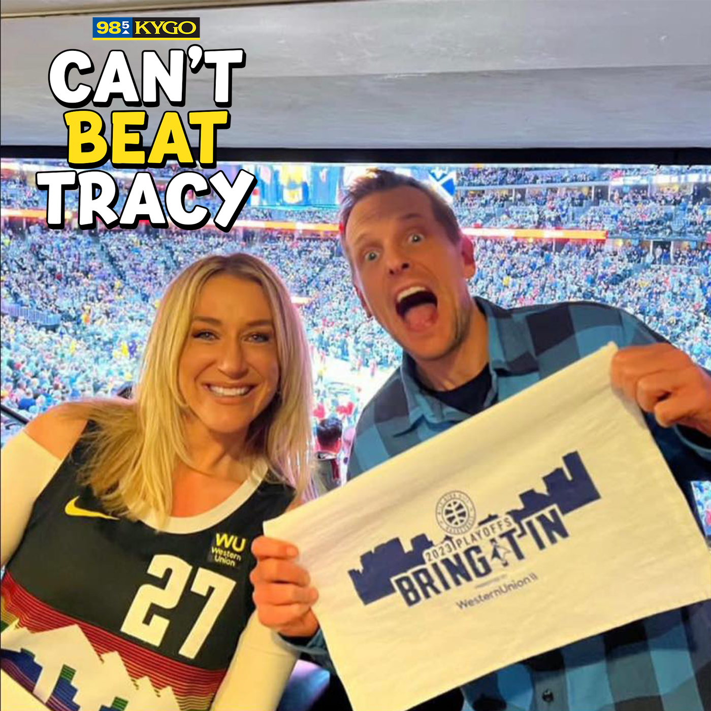 Brittany from Denver did not know which state the Super Bowl will be in this year!  If you did, sign up to play Can't Beat Tracy at KYGO.com