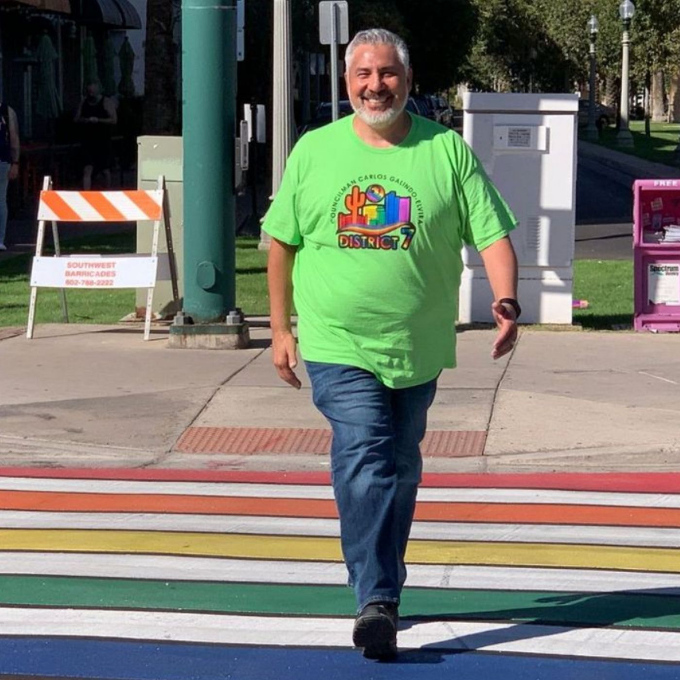 Rainbow crosswalk in downtown Phoenix refurbished ahead of Phoenix Pride Festival