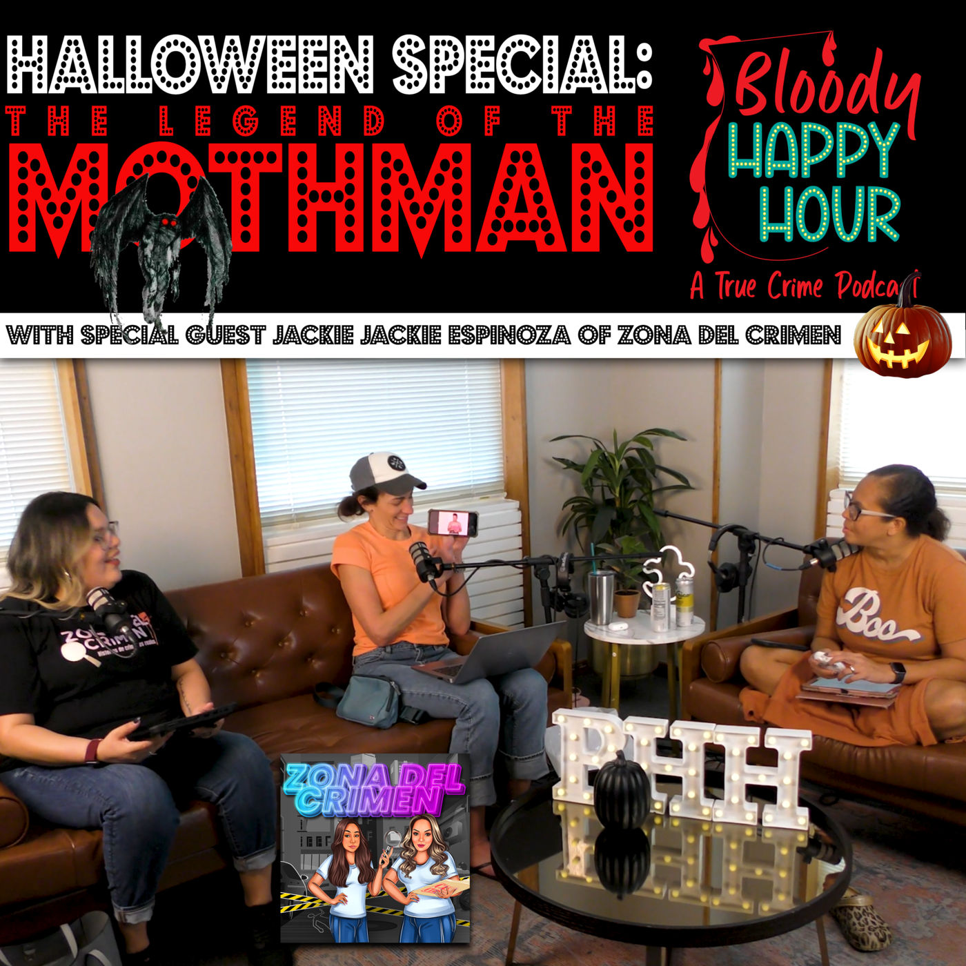 Bonus Halloween Episode - The Legend of the Mothman with Special Guest Jackie Espinoza co-host of Zona Del Crimen aka Crime Zone
