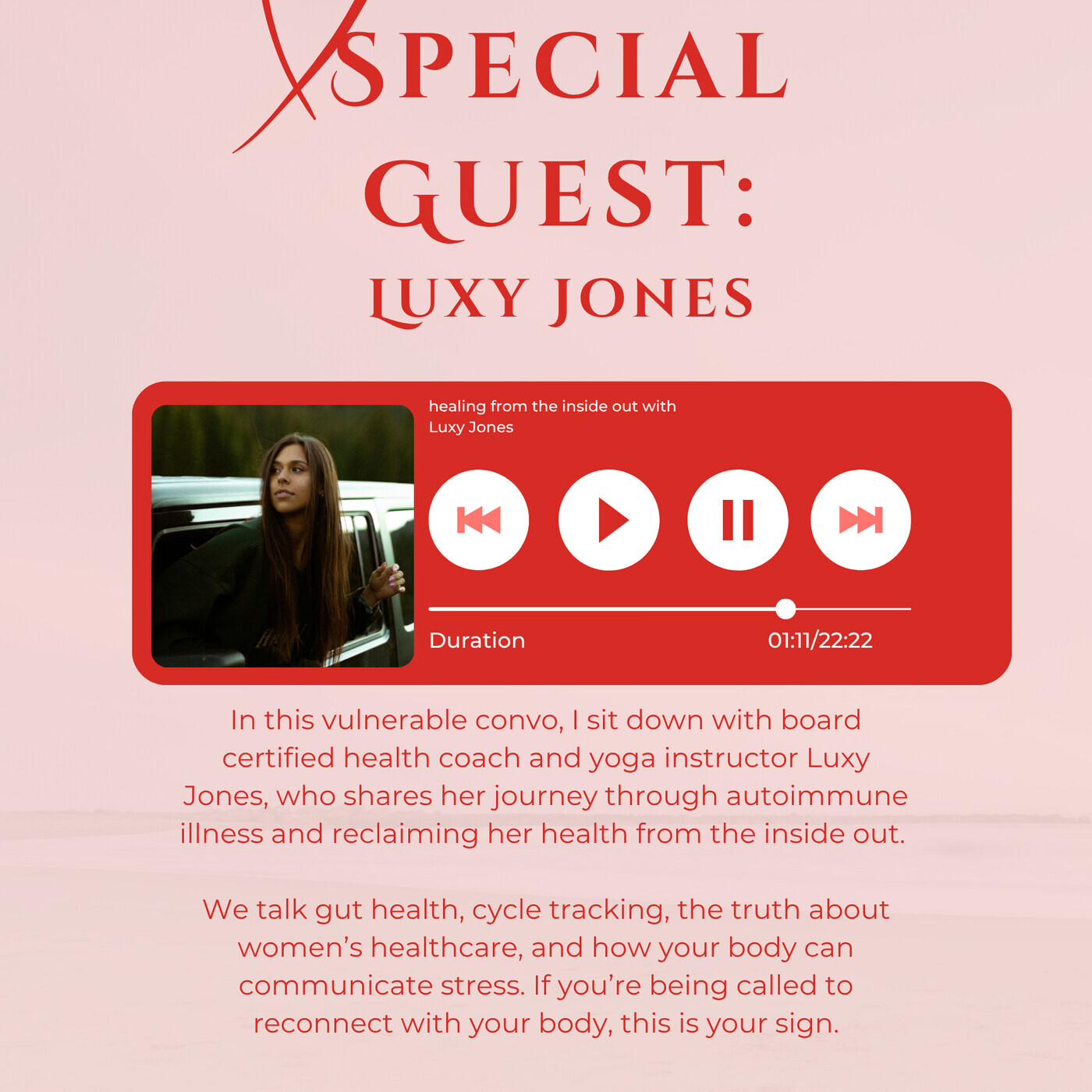 Healing from the inside out with Luxy Jones